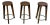 Set of 3 - Pierre Jeanneret Teak Stools C. 1960 For Sale