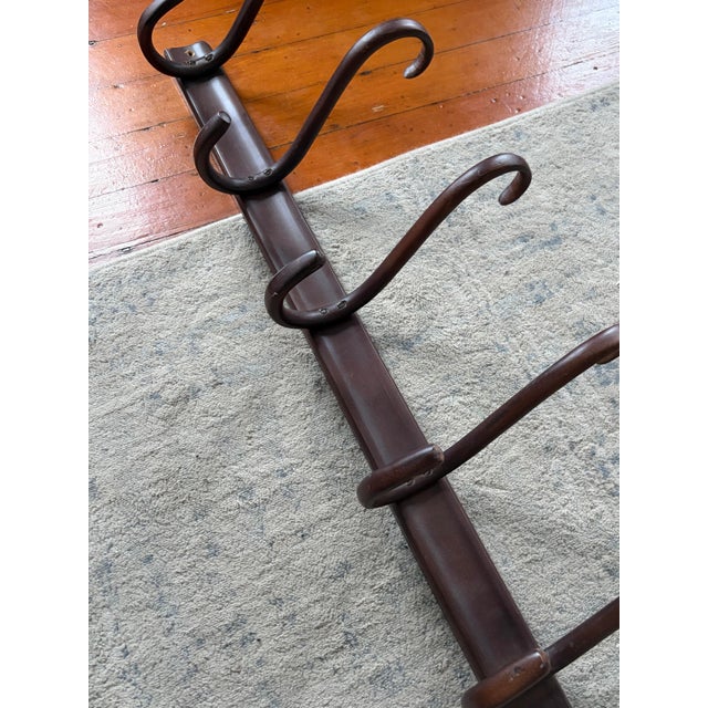 antique Thonet bentwood coat or hat rack from the late 19th to early 20th century. 5 hooks, Original Thonet Thonet stamp...