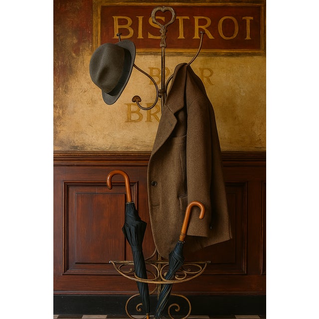 Art Deco Coat Rack and Umbrella Stand in Cast Iron, 1930s For Sale - Image 3 of 13