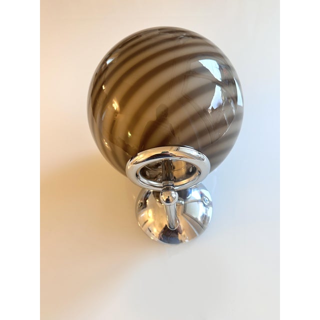 Murano Contemporary Beige and Brown “Rods” Murano Glass Wall Sconces-Set of Two For Sale - Image 4 of 6