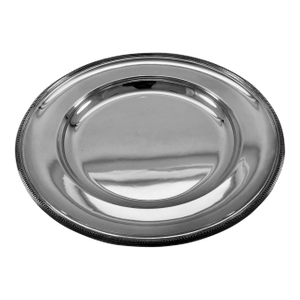1960 Vintage Mappin & Webb, Silver Round Platter, Plain Mount