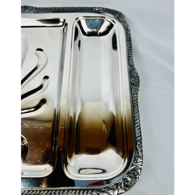 Silver Well & Tree Silver Plated Rectangular Serving Tray by Sheridan Silver Company For Sale - Image 8 of 11