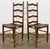 Vintage Slatted Seat Ladderback Chairs, a Pair For Sale - Image 4 of 8