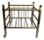Mid-Century Cantebury Brass Magazine Rack on Wheels For Sale
