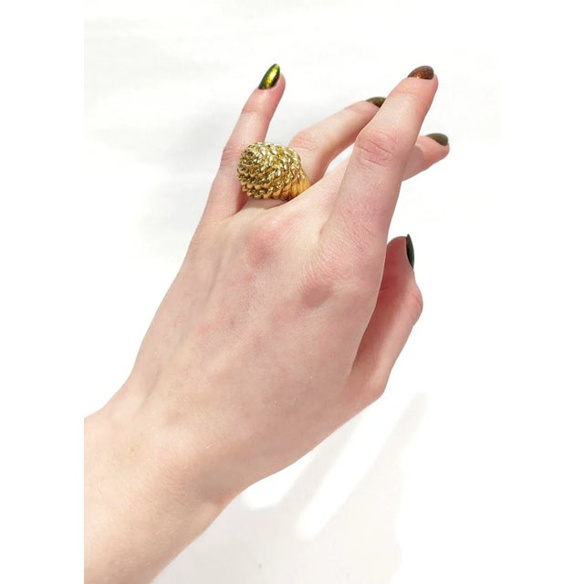 Vintage David Webb 18 Karat Gold Coiled Rope Cocktail Ring - 18k Size 4.5 For Sale - Image 11 of 12