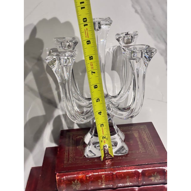 Vintage Towle Crystal 5-Arm Taper Candleholder, Elegant Table Decor For Sale - Image 4 of 11
