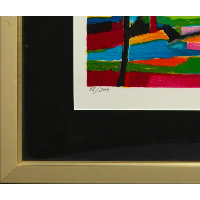 Late 19th Century Marcel Mouly "Les Maisons Dans La Vallée" Original Signed Lithograph, Edition of 300, Framed For Sale In Portland, OR - Image 6 of 8