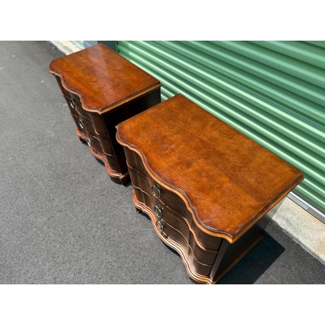 Chestnut Pair of Century Furniture Oversized Nightstands/Chests For Sale - Image 8 of 11