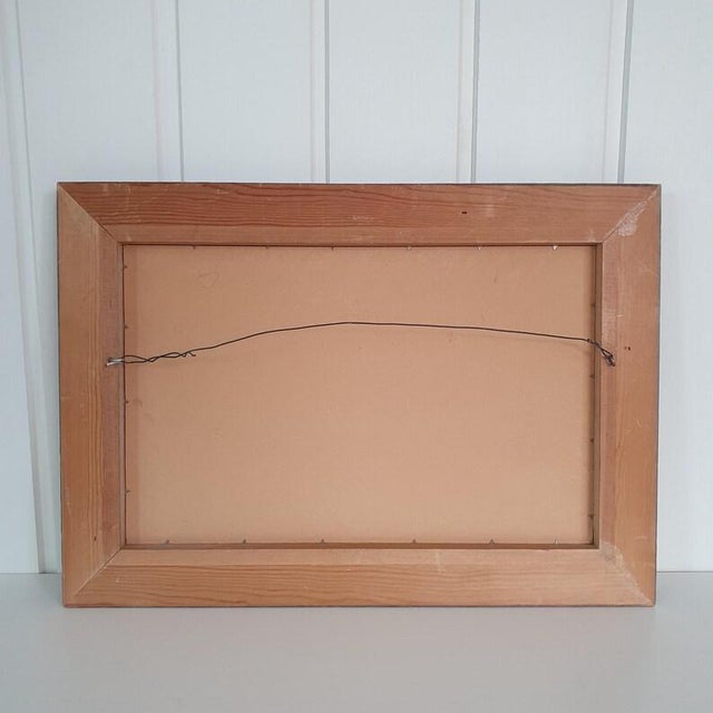 Signed Swedish Mid-Century Modernist Landscape Oil Painting For Sale - Image 16 of 16