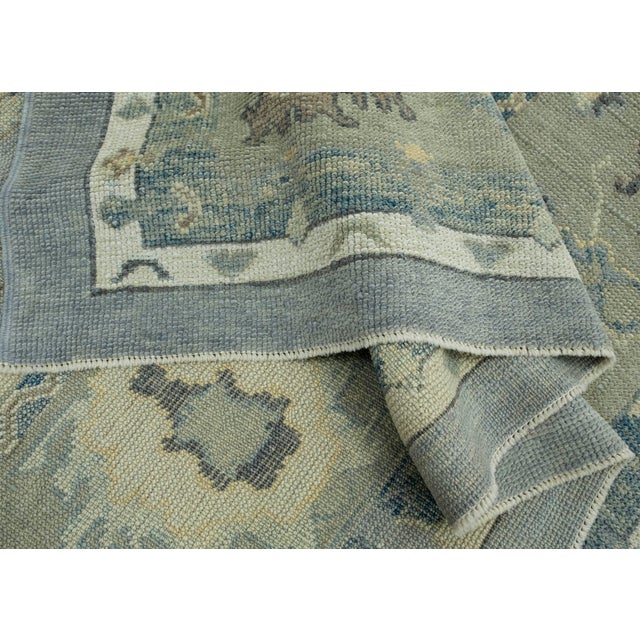 Textile Turkish Oushak Rug 9'1" x 12'9" #18114 For Sale - Image 7 of 8