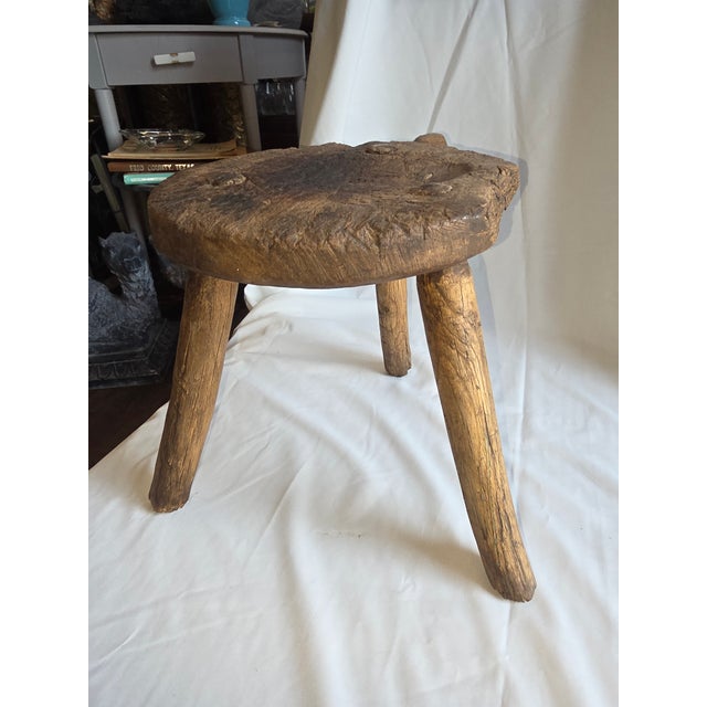Rustic Rustic Mexican Milking Stool For Sale - Image 3 of 8