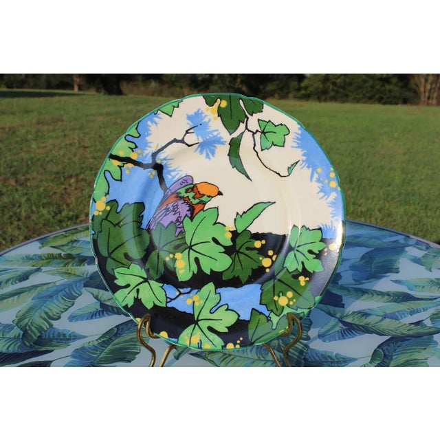 1930s Royal Doulton Art Deco Bird Dinner Plate For Sale - Image 13 of 13