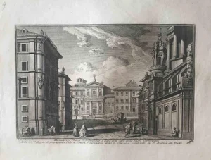 Giuseppe Vasi, Monastery and Church of St. Joseph, Etching, 18th Century
