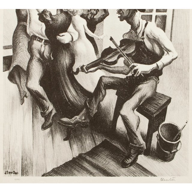 1930s 1939 After Thomas Benton "I Got a Girl on Sourwood Mountain", First Edition Period Offset Lithograph For Sale - Image 5 of 9