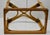 1950s 1950s Bamboo Bentwood Rattan Strand Glass Top X Base Console Accent Table For Sale - Image 5 of 11
