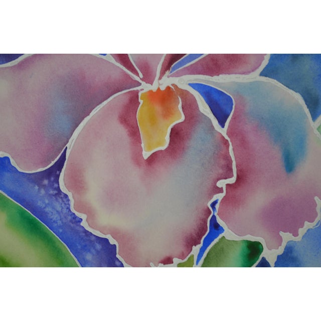 Original Modern Floral Abstract Painting Signed For Sale - Image 4 of 6