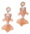 KOÏ, Pendant earrings, Coral pink, Stud For Sale