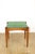 Wood Stool with Green Seat from Edmund Homa, 1970s For Sale - Image 7 of 7