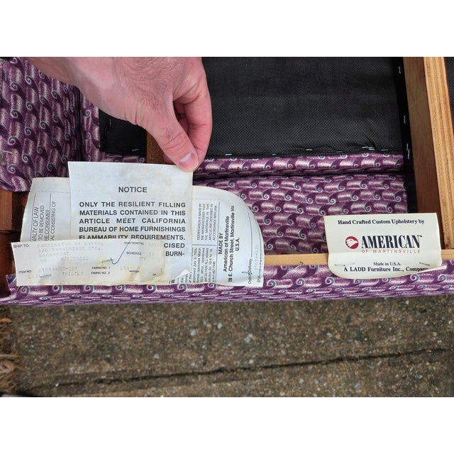 Vintage American of Martinsville Armchair in 'Thistle' Fabric - Style 01019-925 For Sale - Image 9 of 11