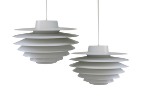 Vintage Scandinavian Modern Verona 485 Ceiling Pendants by Sven Middelboe for Lyfa, 1990s, Set of 2