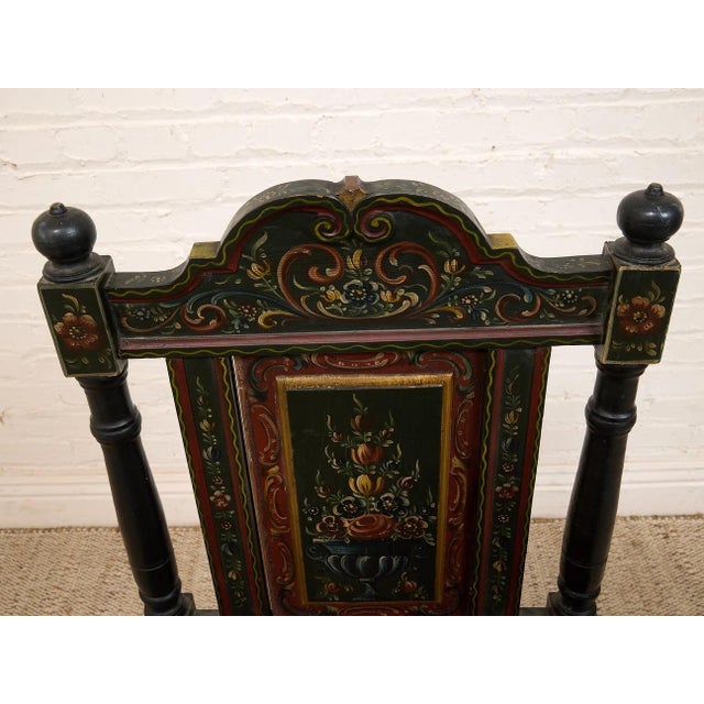 19th Century Antique American Hand-Painted Chair For Sale In Los Angeles - Image 6 of 12