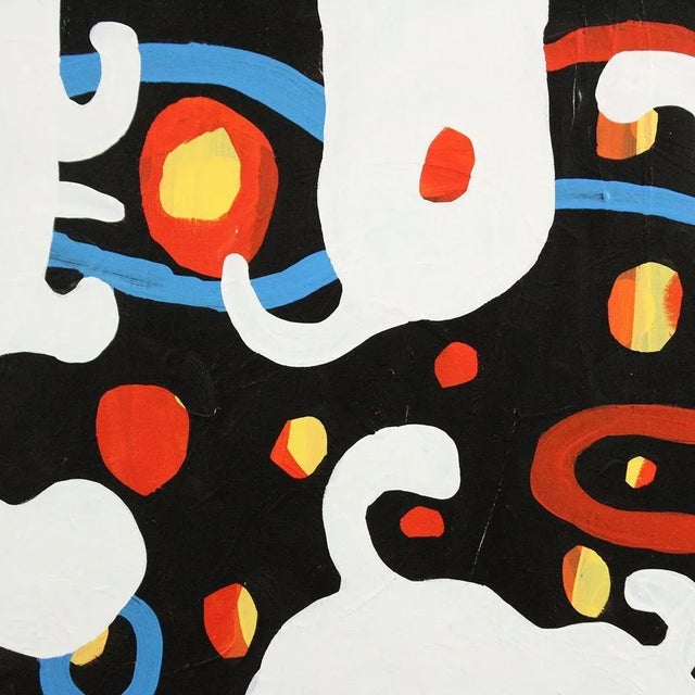 Wayne Cunningham American Pennsylvania artist Abstract Composition Acrylic on Canvas 36 x 24 in. Signed. Framed. Artist...