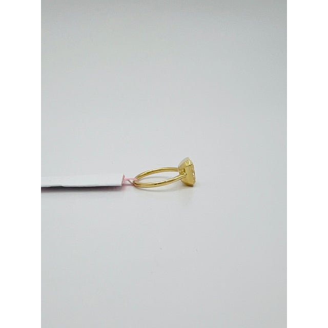 2020s Gia Yellow Radiant 3 Carat Diamond Ring in 18k Yellow Gold, Size 6.75 For Sale - Image 5 of 9