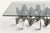 Sculptural coffee table with a minimalist 80s design. Structure in superimposed metal slats and thick transparent glass...