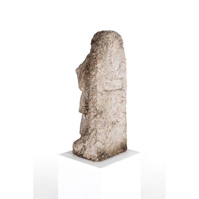 Carved Marble Saint Statue by K.M. Demuynck For Sale - Image 4 of 18