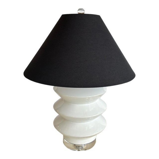 Modern Large White Beehive Table Lamp For Sale