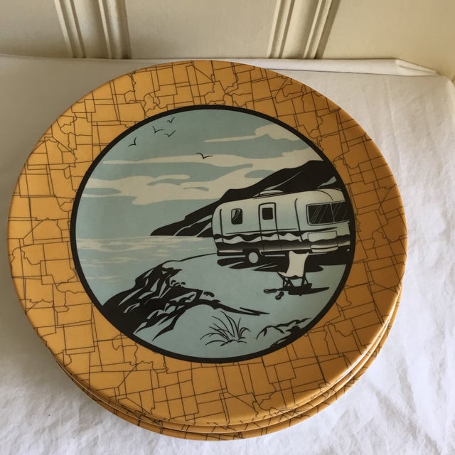Retro Melamine Camping Plates Set of 8 Chairish