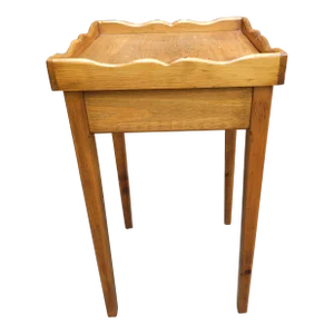 Habersham Plantation Arts and Crafts Galleried Maple Candle Stand Side Table