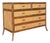 Vintage E. Murio Manila Refinished Rattan & Raffia Five Drawer Chest For Sale