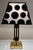 Black Vintage Square Bimetallic Table Lamp with Fabric Shade, 1980s For Sale - Image 8 of 8