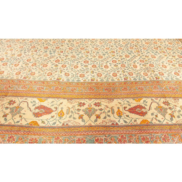 Indian Oversized 1920s Indian Agra Rug For Sale - Image 3 of 8