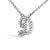 Contemporary 10K White Gold Diamond Accent "D" Initial Script Style Pendant Necklace For Sale - Image 3 of 5