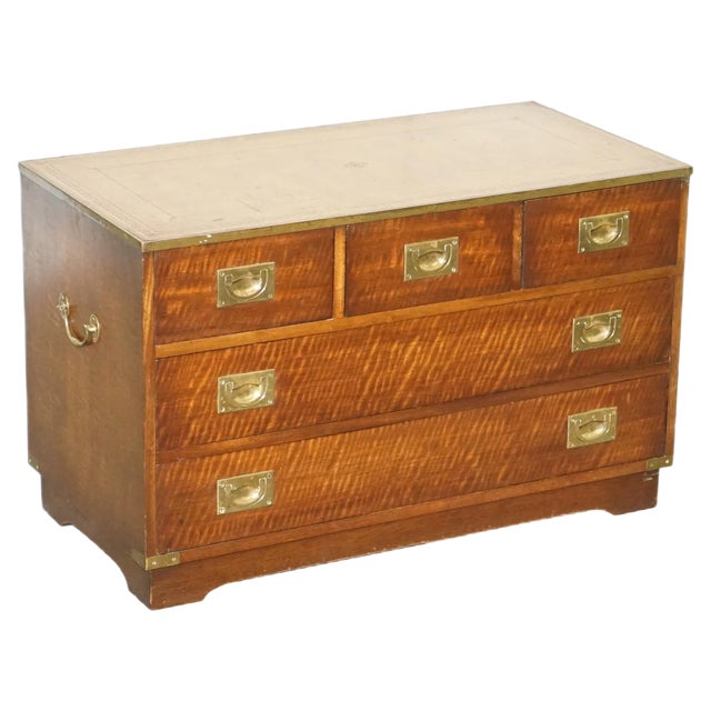 Chest of Drawers with Leather Top from Bevan Funnell For Sale