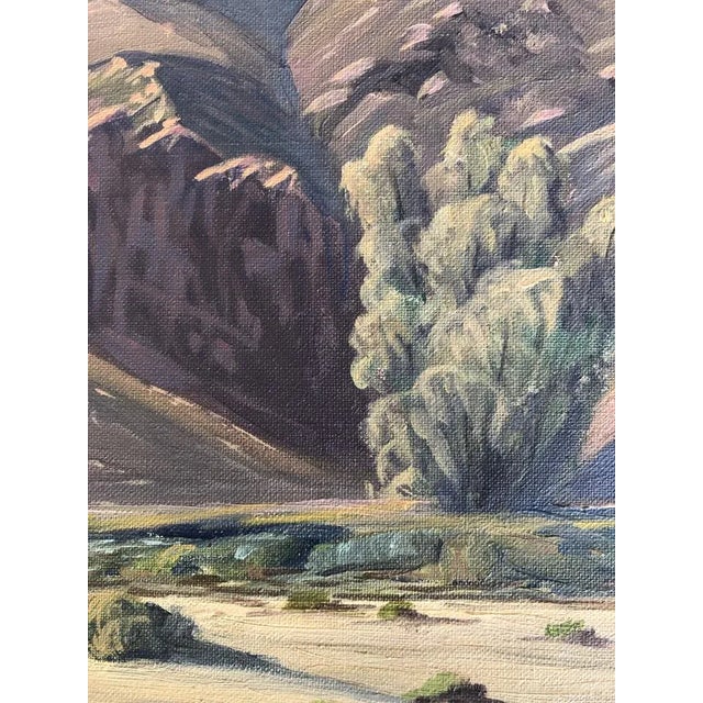 Bill Hager, Paysage de Palmsprings, Oil on Canvas on Cardboard For Sale - Image 4 of 10