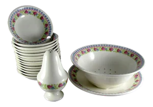 Gien Le Fraisier Strawberry Berries Ice Cream Cake Pie Cobbler Tart Dessert Serving - 17 Piece Set