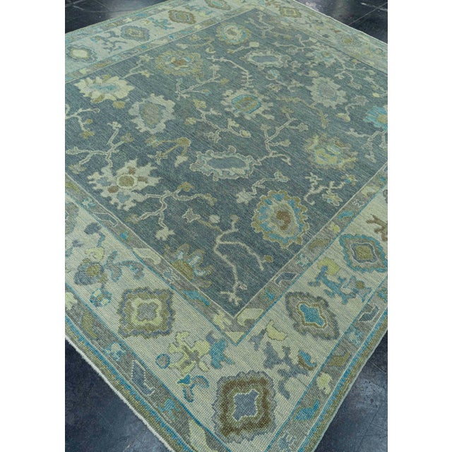 Turkish Oushak Rug 7'8" x 9'1" #19103 For Sale In Houston - Image 6 of 8