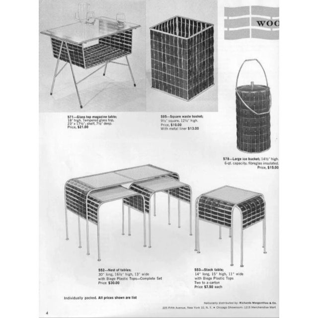 Tony Paul Designs Interlace Collection Glass Top Magazine Table Chairish