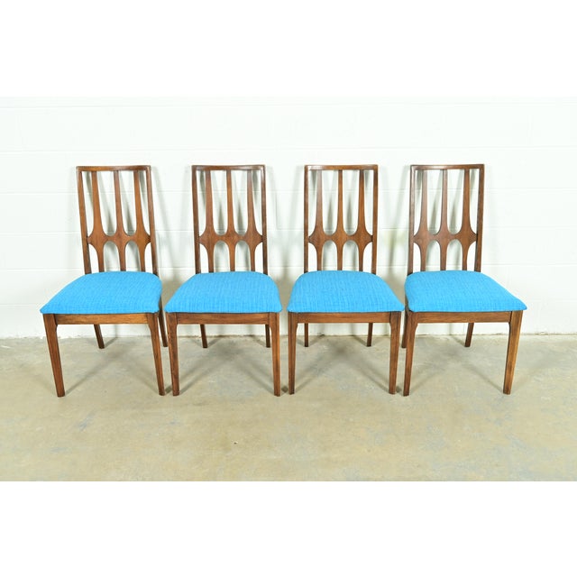 A gorgeous set of four Mid-Century Modern "Brasilia" dining chairs By Lenoir Chair Company (a subsidiary of Broyhill) USA,...