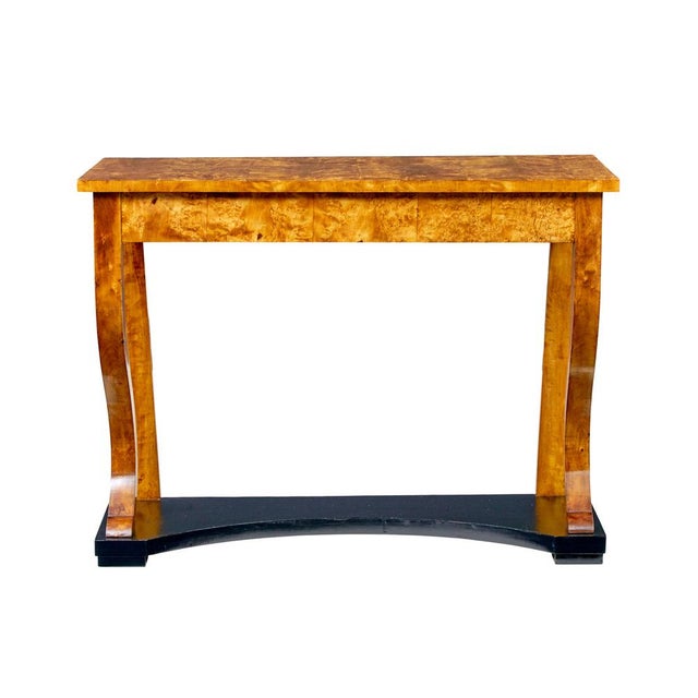 Empire Revival Burr Birch Console Table, 1880 For Sale - Image 6 of 9