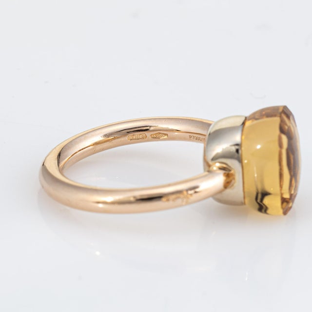 Metal Pomellato Nudo Citrine 18k Yellow Gold Ring, Size 6 For Sale - Image 7 of 7