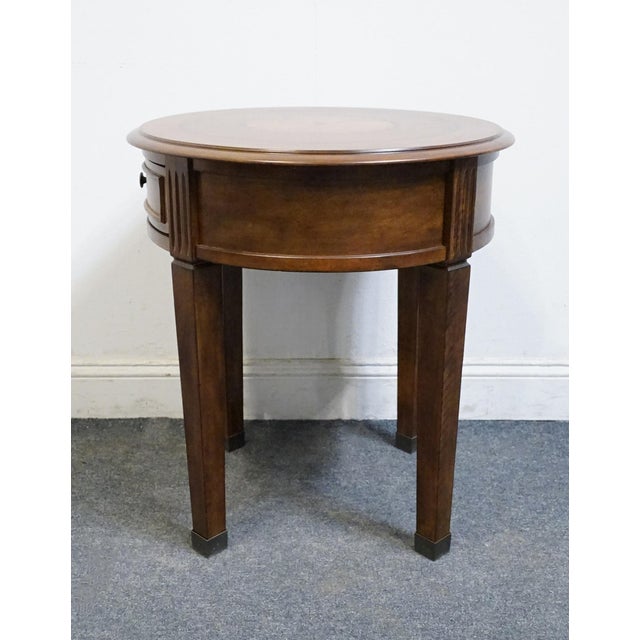 Ashley Furniture Glen Eagle Collection Cherry Contemporary Traditional 24" Round Accent End Table T247-6 For Sale - Image 9 of 14