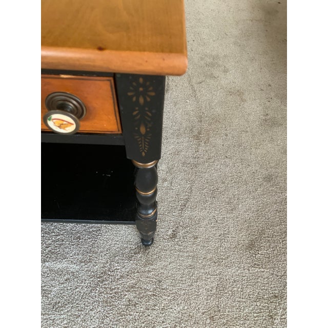 Mid 20th Century Ll Hitchcock Side Table | Chairish