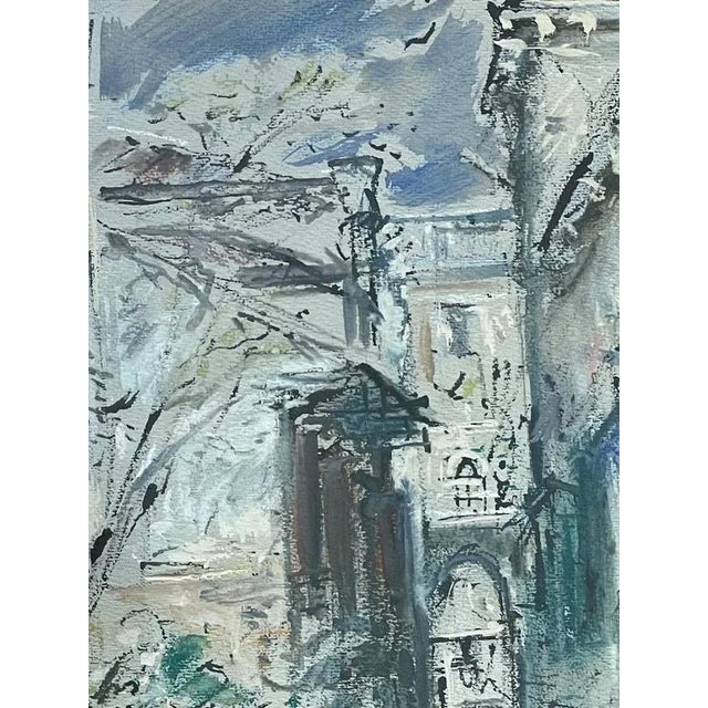 Bruno Martini, Urban Landscape, Watercolor, Framed For Sale - Image 6 of 7