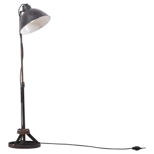 Bauhaus Industrial Height Adjustable Floor Lamp, 1920s For Sale - Image 15 of 15