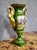 Napoleon I Decorative Vase in Green and Gold Porcelain For Sale - Image 3 of 8