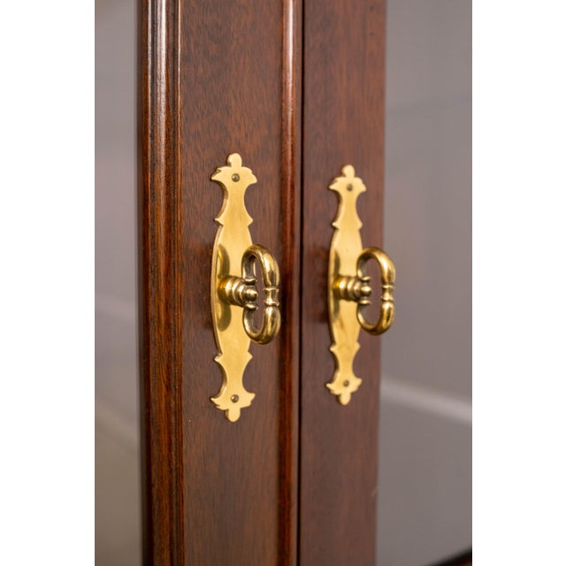 1980s Stickley Mahogany 4 Door Breakfront Bookcase Cabinet For Sale - Image 10 of 18